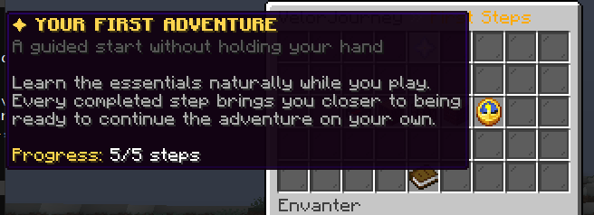 The first adventure with all five steps done.